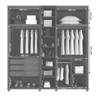 Guarda-roupa Munique C/espelho Amadeirado – Rv Móveis