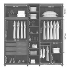 Guarda-roupa Munique C/espelho Freijó – Rv Móveis