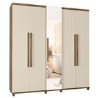 Guarda-roupa Munique C/espelho Freijó Com Off White – Rv Móve