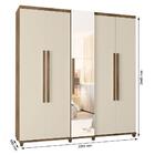 Guarda-roupa Munique C/espelho Freijó Com Off White – Rv Móve