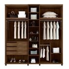 Guarda-roupa Munique C/espelho Freijó Com Off White – Rv Móve