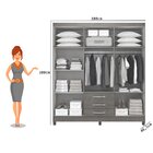 Guarda-roupa Mx Móveis Ilhéus 04 Portas Com Penteadeira Espel