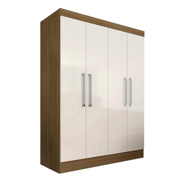 Guarda Roupa Naiara 4 Portas Solteiro Boreal/off Wh - Móveis