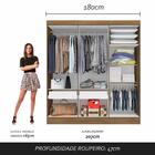 Guarda Roupa Naiara 6 Portas Casal Boreal/off White - Móveis