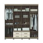 Guarda Roupa Napoles 8 Portas Castanho/off White