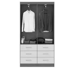 Guarda Roupa Napoles Solteiro 4 Portas 6 Gavetas San Marino C