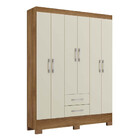 Guarda Roupa Natal Em Mdp Com 6 Portas E 2 Gavetas Rodial