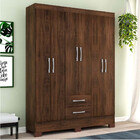 Guarda Roupa Natal Em Mdp Com 6 Portas E 2 Gavetas Rodial