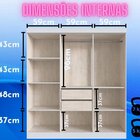 Guarda-roupa New Xangai 6 Portas 2 Gavetas Internas Branco