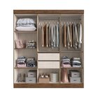 Guarda-roupa New Xangai 6 Portas 2 Gavetas Internas Off White