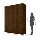Guarda-roupa Nobre 4 Portas 4 Gavetas Avelã Ipê
