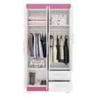 Guarda-roupa Nt6010 Com 4 Portas E 2 Gavetas Branco New/rosa