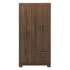 Guarda-roupa Nt6010 Com 4 Portas E 2 Gavetas Nogal Trend
