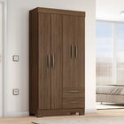 Guarda-roupa Nt6010 Com 4 Portas E 2 Gavetas Nogal Trend