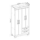 Guarda-roupa Nt6010 Com 4 Portas E 2 Gavetas Nogal Trend