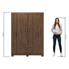 Guarda-roupa Nt6015 Com 6 Portas E 2 Gavetas Nogal Trend