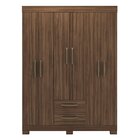 Guarda-roupa Nt6015 Com 6 Portas E 2 Gavetas Nogal Trend