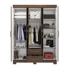 Guarda-roupa Nt6015 Com 6 Portas E 2 Gavetas Nogal Trend