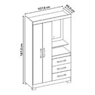 Guarda-roupa Nt 5170 Capelinha Solteiro Com Espelho E 3 Gavet