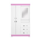 Guarda-roupa Nt 5170 Capelinha Solteiro Com Espelho E 3 Gavet