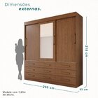 Guarda Roupa Olinda Plus Com Espelho 3 Portas 9 Gavetas New C