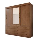 Guarda Roupa Olinda Plus Com Espelho 3 Portas 9 Gavetas New C