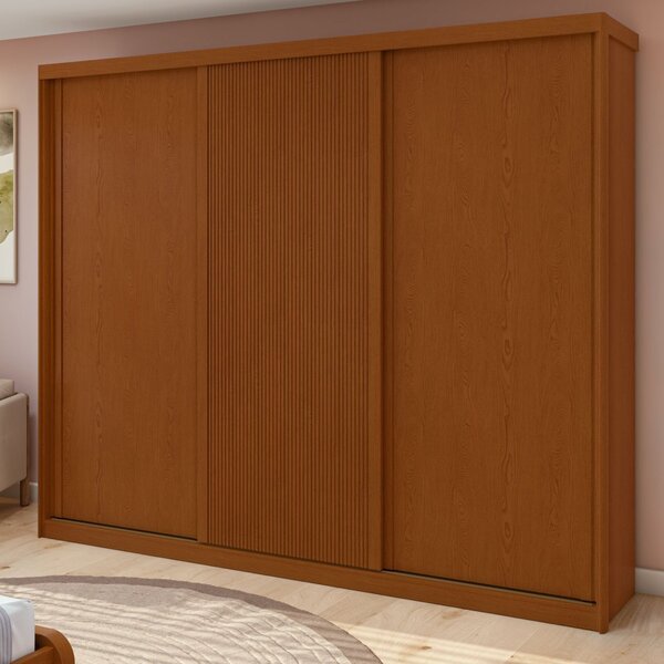 Guarda-roupa Ollie 3 Portas 2 Gavetas 7 Prateleiras Frassino/