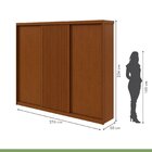 Guarda-roupa Ollie 3 Portas 2 Gavetas 7 Prateleiras Frassino/