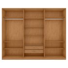 Guarda-roupa Ollie 3 Portas 2 Gavetas 9 Prateleiras Amendoa C