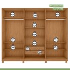 Guarda-roupa Ollie 3 Portas 2 Gavetas 9 Prateleiras Com Pés A