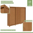 Guarda-roupa Ollie 3 Portas 2 Gavetas 9 Prateleiras Com Pés A