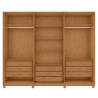 Guarda-roupa Ollie 3 Portas 2 Portas Glass 5 Prateleira 9 Gav