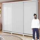 Guarda-roupa Ollie 3 Portas 3 Gavetas 7 Prateleiras Com Pés B