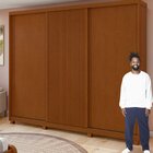 Guarda-roupa Ollie 3 Portas 4 Gavetas 8 Prateleiras Com Pés F