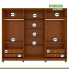 Guarda-roupa Ollie 3 Portas 4 Gavetas 8 Prateleiras Com Pés F