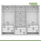 Guarda-roupa Ollie 3 Portas 5 Prateleiras 9 Gavetas Branco