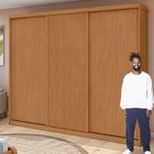 Guarda-roupa Ollie 3 Portas 6 Gavetas 5 Prateleiras Amendoa C