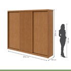 Guarda-roupa Ollie 3 Portas 6 Gavetas 5 Prateleiras Amendoa C