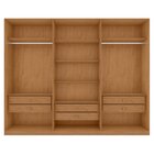 Guarda-roupa Ollie 3 Portas 6 Gavetas 5 Prateleiras Amendoa C