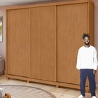 Guarda-roupa Ollie 3 Portas 6 Gavetas 5 Prateleiras Com Pés A