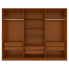 Guarda-roupa Ollie 3 Portas 6 Gavetas 5 Prateleiras Frassino/
