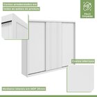Guarda-roupa Ollie 3 Portas 6 Gavetas 6 Prateleiras Branco