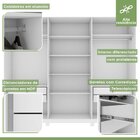 Guarda-roupa Ollie 3 Portas 6 Prateleira 4 Gavetas Com Pés Br