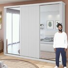 Guarda-roupa Ollie 3 Portas 6 Prateleiras 4 Gavetas Branco
