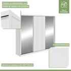 Guarda-roupa Ollie 3 Portas 6 Prateleiras 6 Gavetas Branco