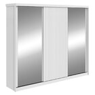 Guarda-roupa Ollie 3 Portas 7 Prateleiras 2 Gavetas Branco