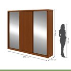 Guarda-roupa Ollie 3 Portas 8 Prateleiras 4 Gavetas Frassino/