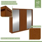 Guarda-roupa Ollie 3 Portas 8 Prateleiras 4 Gavetas Frassino/