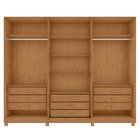 Guarda-roupa Ollie 3 Portas 9 Gavetas 5 Prateleiras Com Pés A