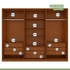 Guarda-roupa Ollie 3 Portas 9 Gavetas 5 Prateleiras Frassino/